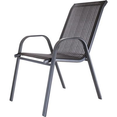 M.A.T. GROUP židle zahradní HARROW 56x68x93cm ocel/textilén ČER (2ks) – Zbozi.Blesk.cz