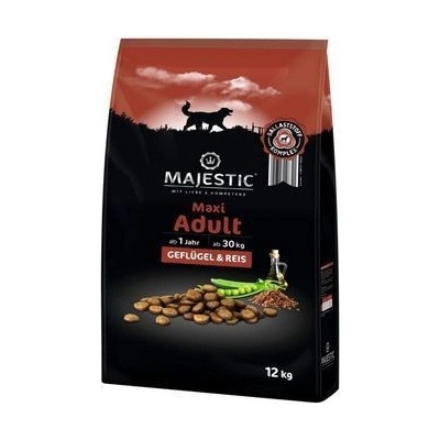 Majestic Dog Adult Maxi drůbeží a rýže 12 kg