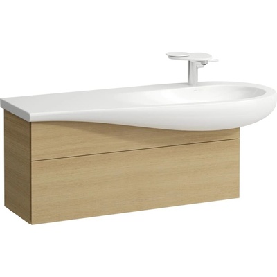 LAUFEN Ilbagnoalessi skříňka pod umyvadlo s 1 zásuvkou s výřezem pro sifon vpravo 99,5x32x34 cm černá