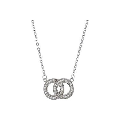 Infinity Silver Stříbrný náhrdelník propojené kroužky L47661445