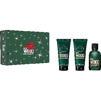 Dsquared2 Wood Green за мъже комплект EDT 100 ml + SG 100 ml + ASB 100 ml