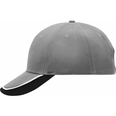 Myrtle Beach MB 49 s trojfarebným šiltom 03.0049 light grey/white/black