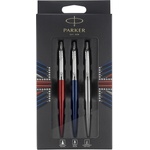 Parker Jotter London Trio Discovery Pack: Ballpoint Pen (Royal Blue) | Gel Pens (Red Kensington) & Mechanical Pencil (Stainless Steel) - 2032740 (2032740)