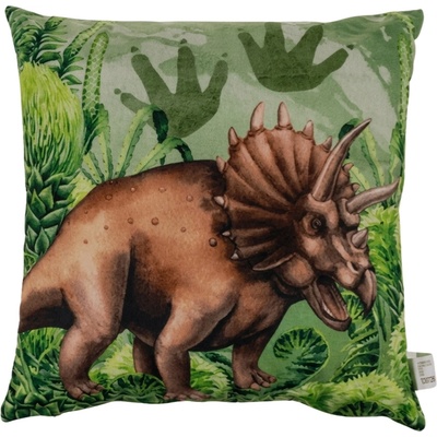 Textilomanie vankúš TRICERATOPS 40x40 zelený 40x45