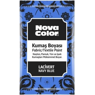 Novacolor Barva na textil prášková modrá 12 g NC-909