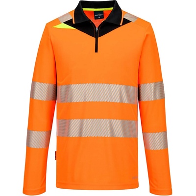 Portwest HI-VIS DX4 DX419 Pánska reflexná polokošeľa HV oranžová/čierna 5XL