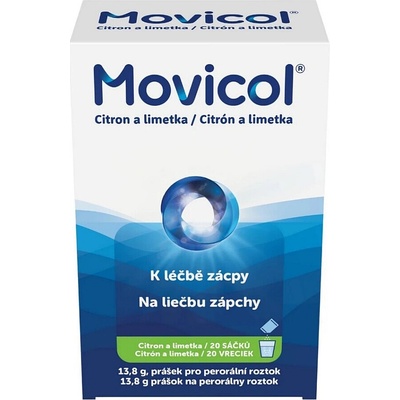 Movicol k léčbě zácpy Citron a limetka sáčky 20x 13,8 g