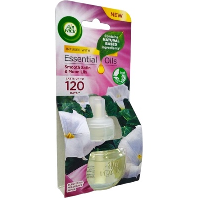 Air Wick електрически ароматизатор, Пълнител, Smoot satin & Moon lily, 19мл