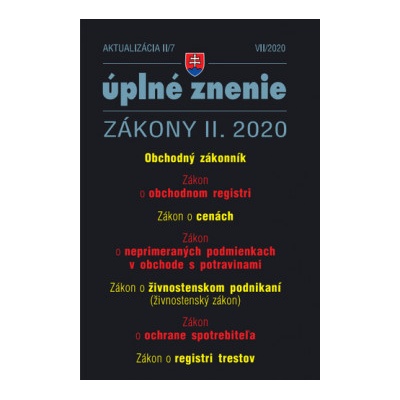 Zákony 2020 II aktualizácia II 7 - Obchodné právo a podnikanie