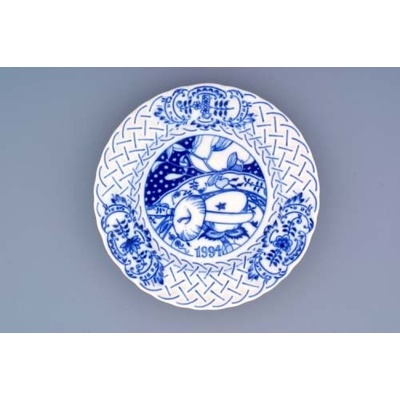 Cibulák Talíř Výroční 1994 reliéfní závěsný 18cm Originál Český porcelán Dubí