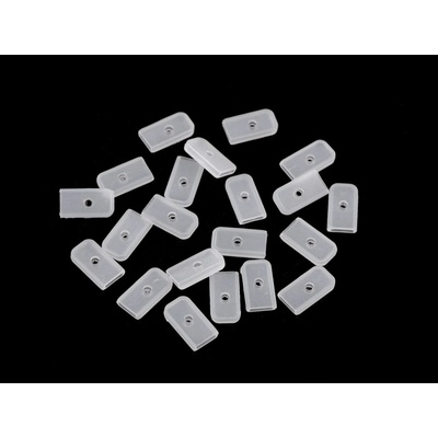 Prima-obchod Silikonové koncovky na ploché, kovové a plastové kostice šíře 6; 8; 12 mm, barva 2 (8 mm) transparent – Zboží Dáma