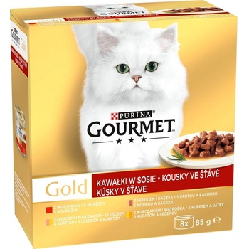 Gourmet GOLD rybí a masový výběr ve šťávě 96 x 85 g