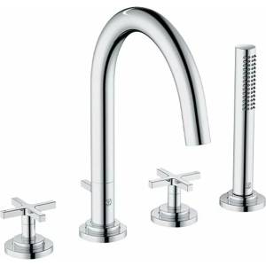 Kludi Nova Fonte Classic смесител за вана и душ с 4 части, гланциран хром (204250520)