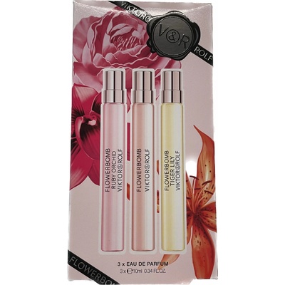 Viktor & Rolf Flowerbomb SET: Ruby Orchid, EDP 10 ml + EDP 10 ml + Tiger Lily, EDP 10 ml pre ženy