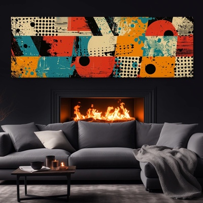 Obraz na plátně - Různorodé struktury FeelHappy.cz Velikost obrazu (šířka x výška): 90 x 30 cm