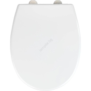 WENKO 24571100-WC тоалетно седало VORNO NEO 46x37 см бяло/сребристо (WE0687)