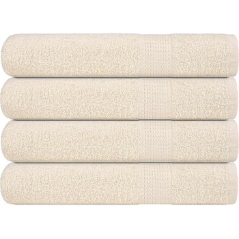 vidaXL Кърпи за сауна 4 бр кремави 80x200 см 360 gsm 100% памук (137008)