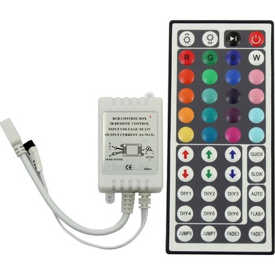 RGB Ovladač IR 12V, 6A - 44 tlačítek