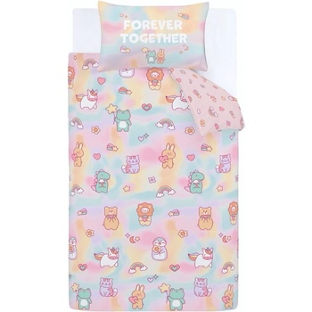 Catherine Lansfield Розово двойно детско спално бельо 200x200 cm Forever Together - Catherine Lansfield (BD/59721/W/DQS/PAT)
