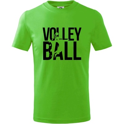 Volleyball nápis tričko detské Apple Green