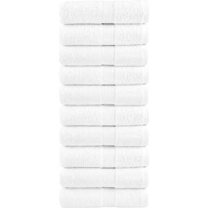 vidaXL Премиум кърпи за гости SOLUND 10 бр. бели 30x50 см 600 г/м2 (137122)