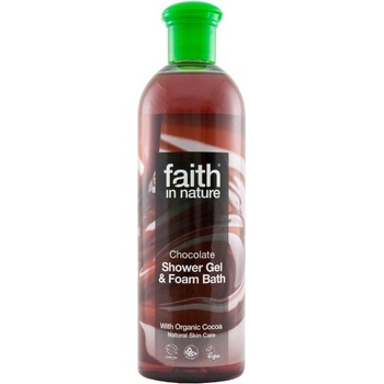 Faith in Nature 2v1 BIO čokoládový sprchový gel a pěna do koupele 250 ml