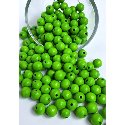 Detoa dřevěné korálky světle zelené 8 mm 10 ks – Zbozi.Blesk.cz