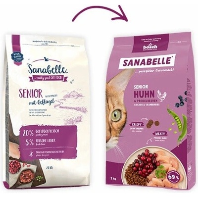 BOSCH Sanabelle Life Senior chicken & cranberries 8 kg