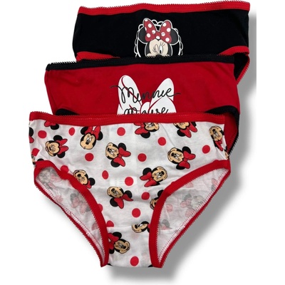 Dievčenské nohavičky Minnie Mouse 3x kusy červená