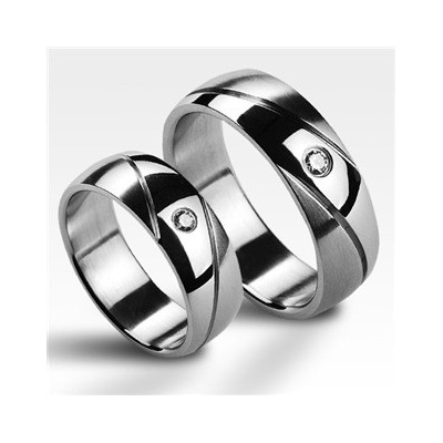 Šperky4U Snubní ocelový prsten OPR1416