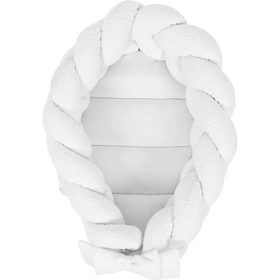 MeowBaby Бяло гнездо за бебе 47x70 cm - Meowbaby (MBOMW1293)