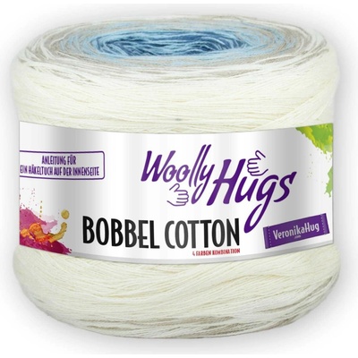 Příze Woolly Hugs Bobbel Cotton Ledově modrý přechod 200 g | 800 m
