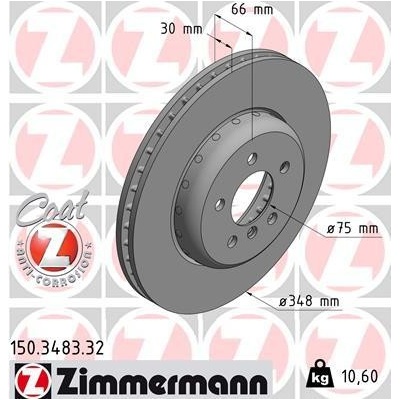 Brzdový kotúč ZIMMERMANN 150.3483.32