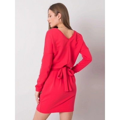 Dámske šaty s viazaním RV-SK-6037.18X coral