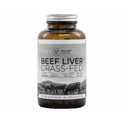 Paleo Powders Hovězí játra (grass-fed beef liver), 180 kapslí