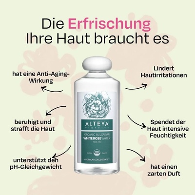 Alteya Růžová voda z bílé růže 500 ml
