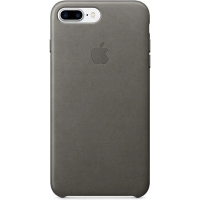 Apple iPhone Leather Case - оригинален кожен кейс (естествена кожа) за iPhone 8 Plus, iPhone 7 Plus (сив)