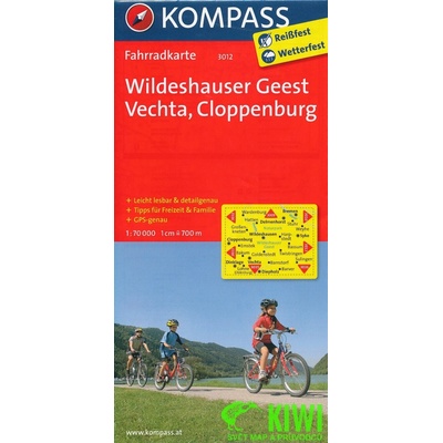 Kompass Fahrradkarte Wildeshauser Geest Vechta Cloppenburg