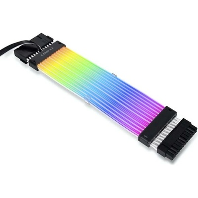 Lian Li Захранващ кабел Lian Li Strimer Plus V2 (G89. PW24-PV2.00), от 24 pin(м) към 24 pin(ж), RGB подсветка, 22 cm (G89.PW24-PV2.00)
