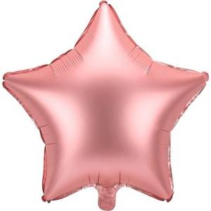 Party Deco Фолиев Балон Звезда В Розово Злато, 48см (fb3s-019r)