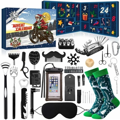 iZoeL Adventný kalendár pre mužov 2025 – 24 praktických náradí a gadgetov pre majstrov, bikerov a domácich kutilov