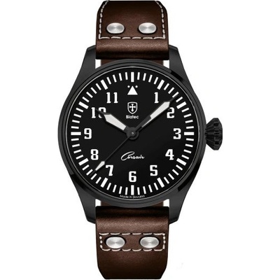 Biatec Corsair 02 - Tmavě hnědý řemínek v pilotním stylu