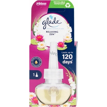 Glade Electric Scented Oil Relaxing Zen Japonská záhrada elektrický osviežovač vzduchu náhradná náplň 20 ml