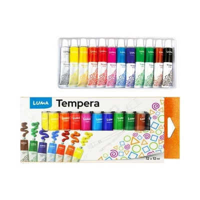 Luma barvy aquarelové sada 12 barev 12ml