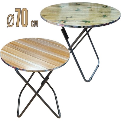 70 см. кръгла сгъваема маса декор Wood