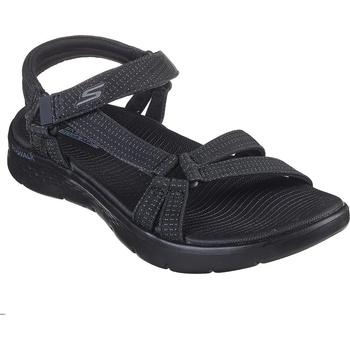 Skechers Дамски сандали Skechers Go Walk Flex Sandal - Sublime Flat Sandals Womens - Black