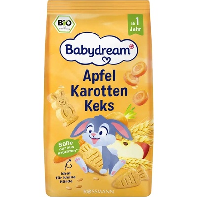 Babydream BIO sušenky s jablkem mrkví a thiaminem 125 g