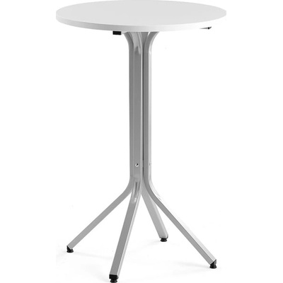 AJ Produkty stůl Various 700 mm, výška 1050 mm, stříbrná, bílá