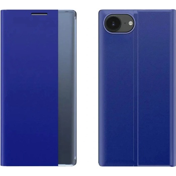 HQWear Нов калъф за спане iPhone 16e Flip Cover със стойка - син (5907769376870)