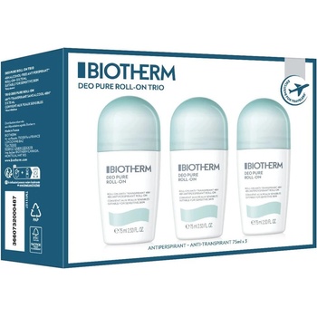Biotherm Комплект - Рол-он дезодорант Deo Pure Woman, 3 х 75 ml